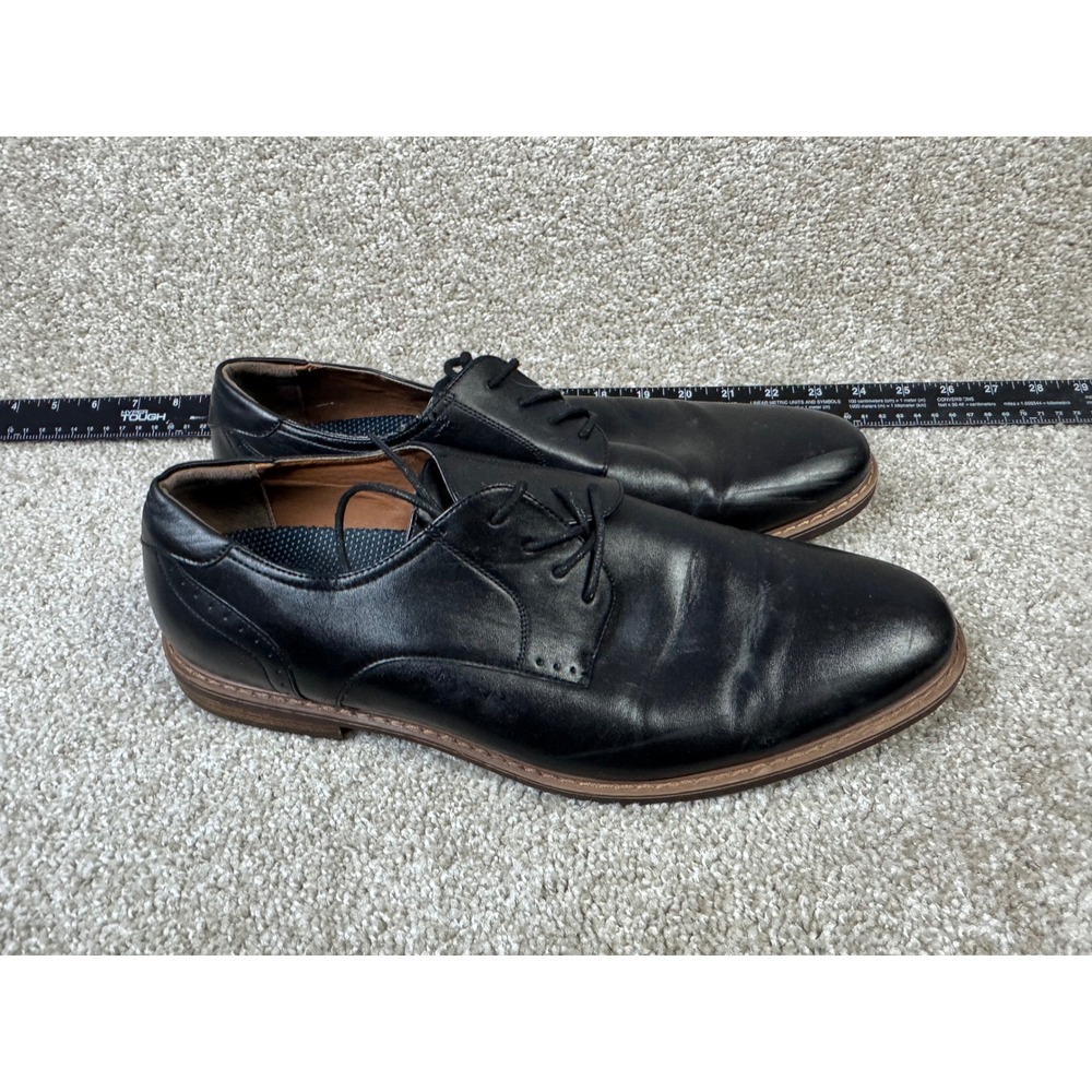 Nunn Bush Mens Black Comfort Gel Oxford Dress Shoes 81074-001 Size 12M